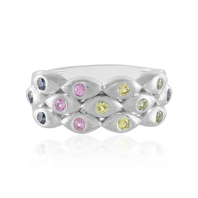 Anillo en plata con Zafiro azul (de Melo)