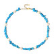 Collar en plata con Howlita azul (Riya)