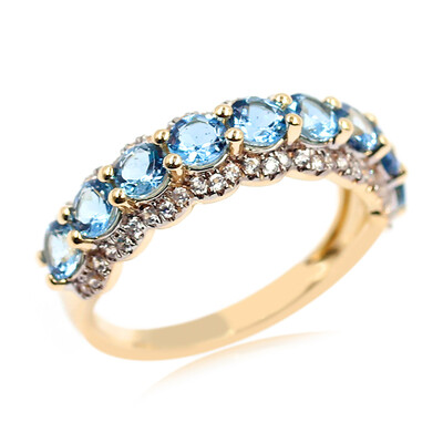 Anillo en oro con Aguamarina de Ofiki
