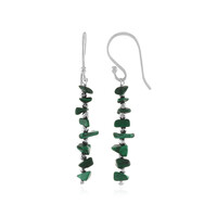 Pendientes en plata con Malaquita
