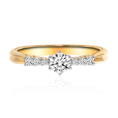 Anillo en oro con Diamante IF (D) (Annette)