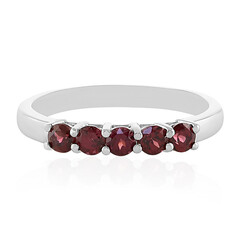 Anillo en plata con Rodolita frambuesa