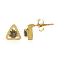 Pendientes en plata con Diamante I3 champán