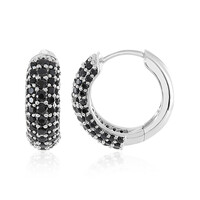 Pendientes en plata con Espinela negra