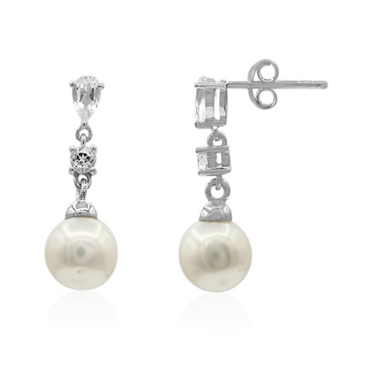 Pendientes en plata con Perla Freshwater