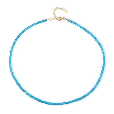 Collar en plata con Apatita azul neón