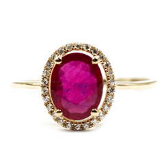Anillo en oro con Rubí de Mozambique