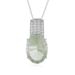Collar en plata con Amatista verde