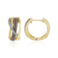 Pendientes en plata con Diamante I3 champán