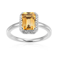 Anillo en plata con Citrino