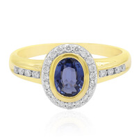 Anillo en oro con Zafiro de Ceilán