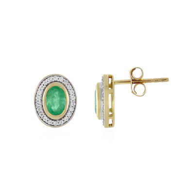 Pendientes en oro con Esmeralda de Etiopía