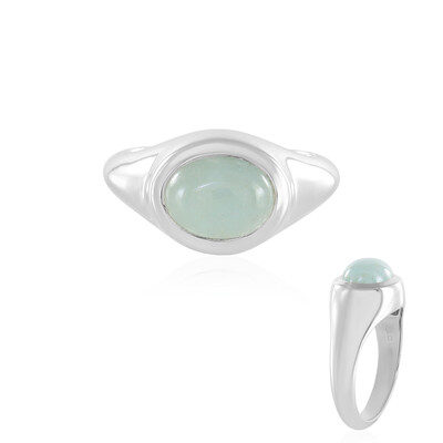 Anillo en plata con Aguamarina