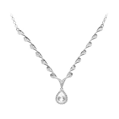Collar en plata con Topacio blanco