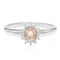 Anillo en plata con Zafiro Padparadscha