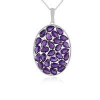 Collar en plata con Amatista de Zambia