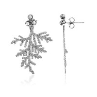 Pendientes en plata con Perla Freshwater (Joias do Paraíso)