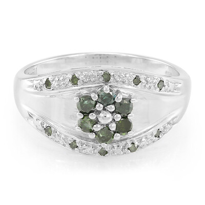 Anillo en plata con Diamante fantasía