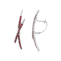 Pendientes en plata con Espinela roja noble