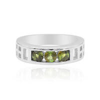 Anillo en plata con Turmalina verde (VIENNA 1903)