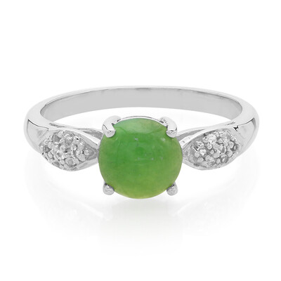 Anillo en plata con Crisoprasa imperial