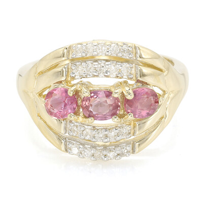 Anillo en oro con Zafiro Padparascha no calentado