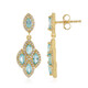 Pendientes en plata con Apatita azul