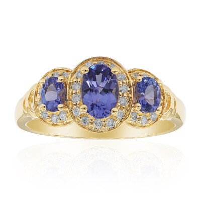 Anillo en oro con Tanzanita AAA