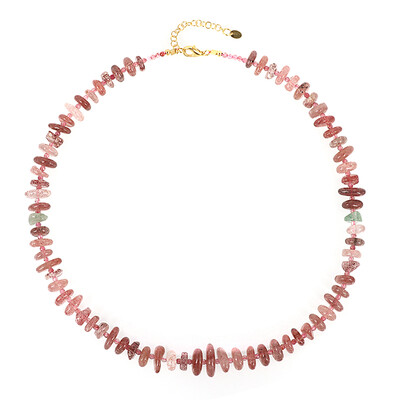 Collar en plata con Cuarzo Fresa