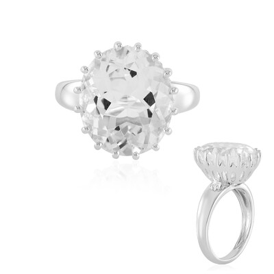 Anillo en plata con Topacio blanco
