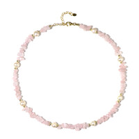 Collar en plata con Cuarzo rosa (Riya)