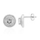 Pendientes en plata con Topacio blanco
