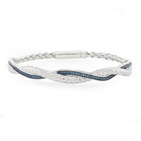 Brazalete en plata con Diamante azul