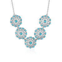Collar en plata con Turquesa bella durmiente