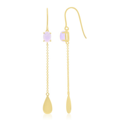 Pendientes en plata con Jade lavanda
