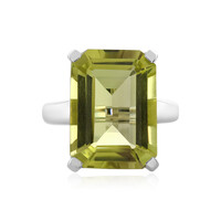 Anillo en plata con Quarzo limón