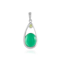 Colgante en plata con Ónix verde