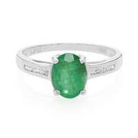 Anillo en plata con Esmeralda de Bahía