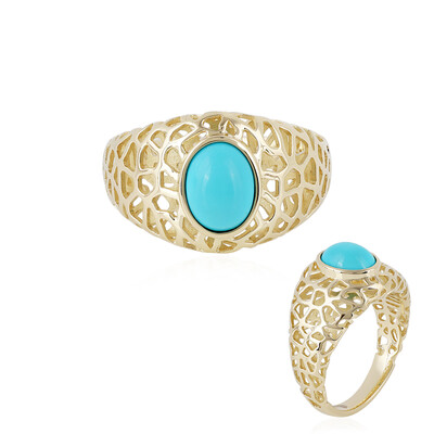 Anillo en oro con Turquesa bella durmiente (Ornaments by de Melo)