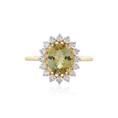 Anillo en oro con Tanzanita amarilla