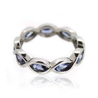 Anillo en plata con Tanzanita