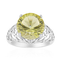 Anillo en plata con Citrino de color limón