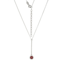 Collar en plata con Granate de Mozambique