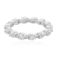 Anillo en plata con Topacio blanco