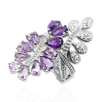 Anillo en plata con Amatista de Zambia (Dallas Prince Designs)