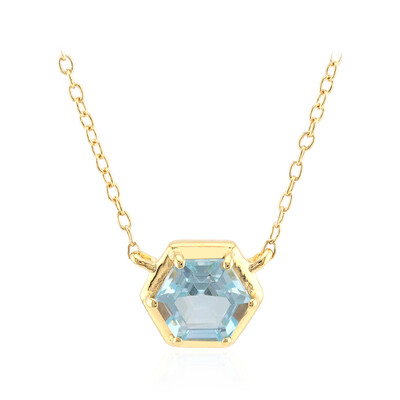 Collar en plata con Topacio azul cielo