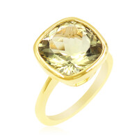 Anillo en plata con Cuarzo del Ouro Verde
