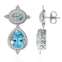 Pendientes en plata con Topacio azul cielo (Dallas Prince Designs)