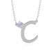 Collar en plata con Piedra de Luna arcoíris