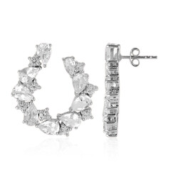 Pendientes en plata con Topacio blanco